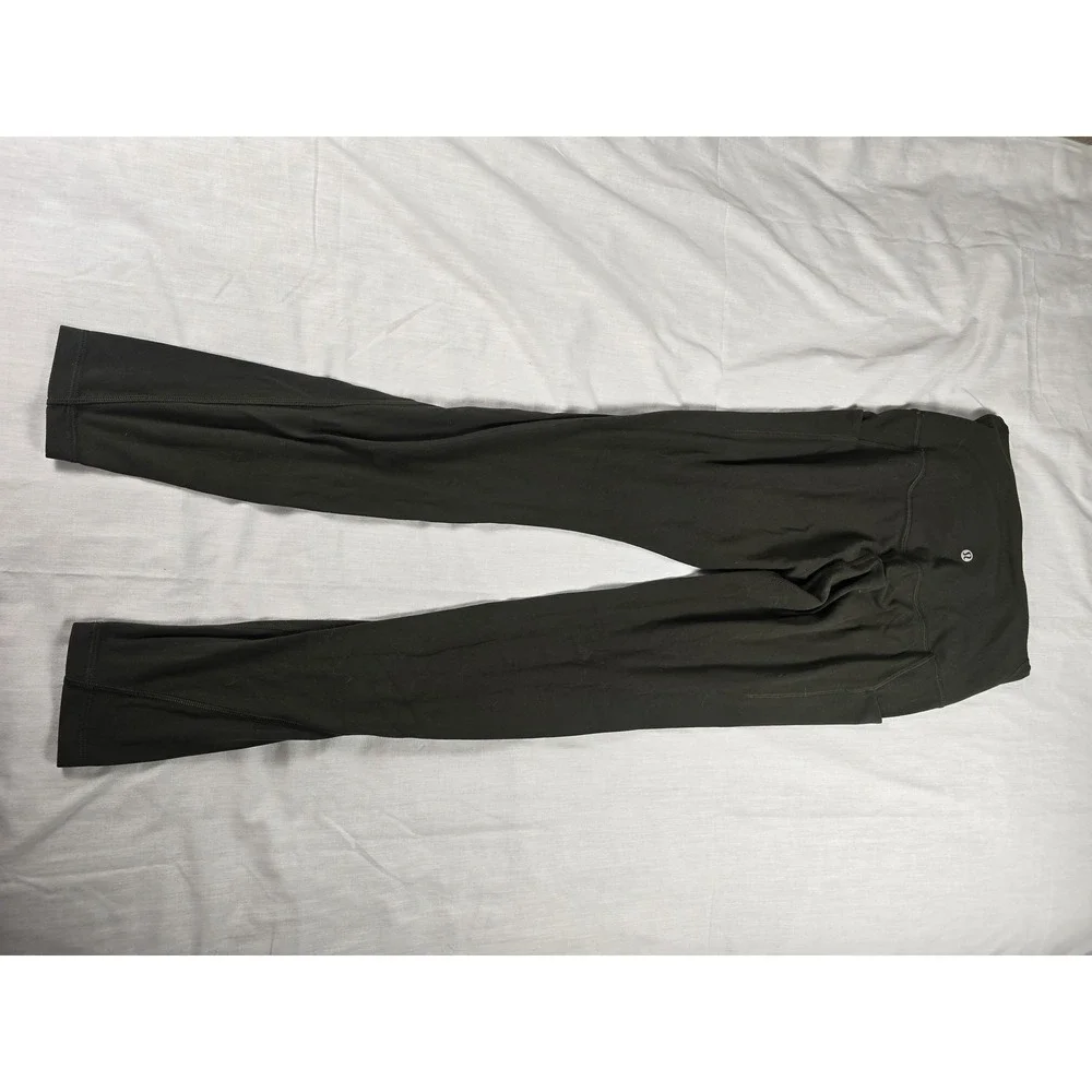Lululemon Leggings Womens 6 Green High Rise Ankle Pocket Yoga Running Athletic
